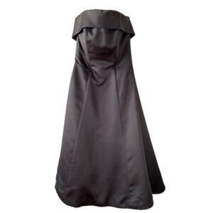 Black Strapless Dress - Laceup back with Bodice Boning & Crinoline - NYE  Dress!